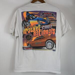 07 Mens Drag Racing L T-Shirt POOR Las Vegas Bracket Nationals Easy Money Strip